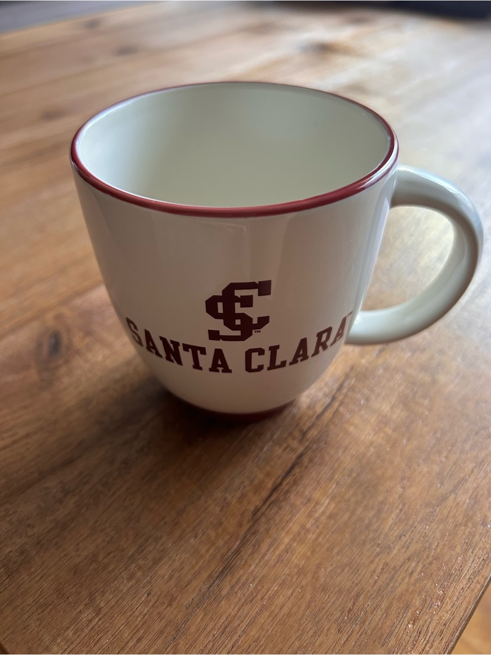 NWT Santa Clara University Ceramic Mug [White & Red]